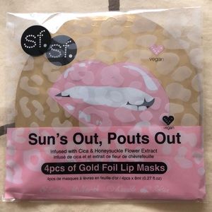 Sfglow 4pc gold foil lip mask set